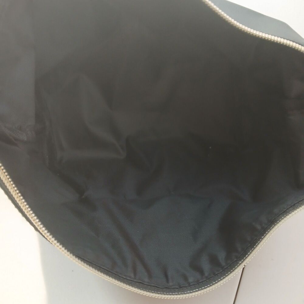 Rachel Zoe Black Nylon Cosmetic Makeup Bag Toiletries Case Top Zipped Clutch - Picture 8 of 9